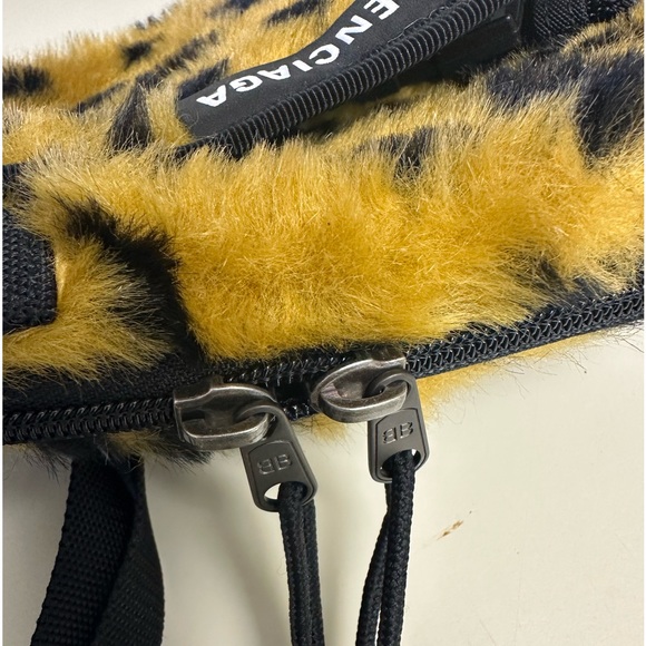 Balenciaga Authentic Faux Fur Explorer Animal Print Crossbody Front Flap - Picture 11 of 16